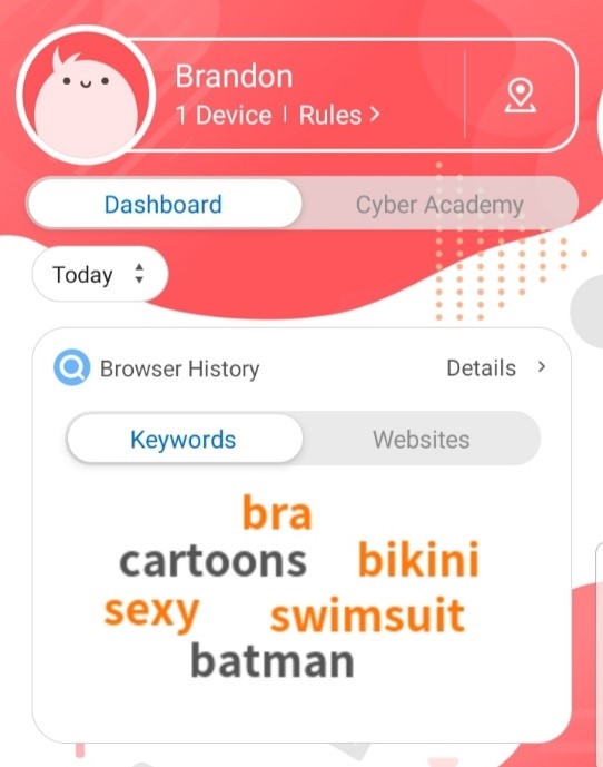 Easily see what your child is searching for online