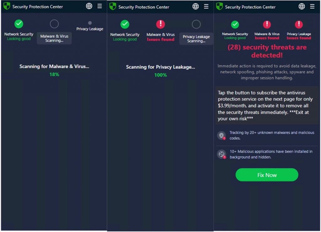 Fake Antivirus Webpage